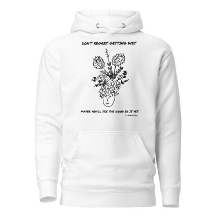 No Regrets White Hoodie