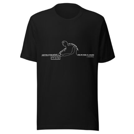 Writing Black T-Shirt