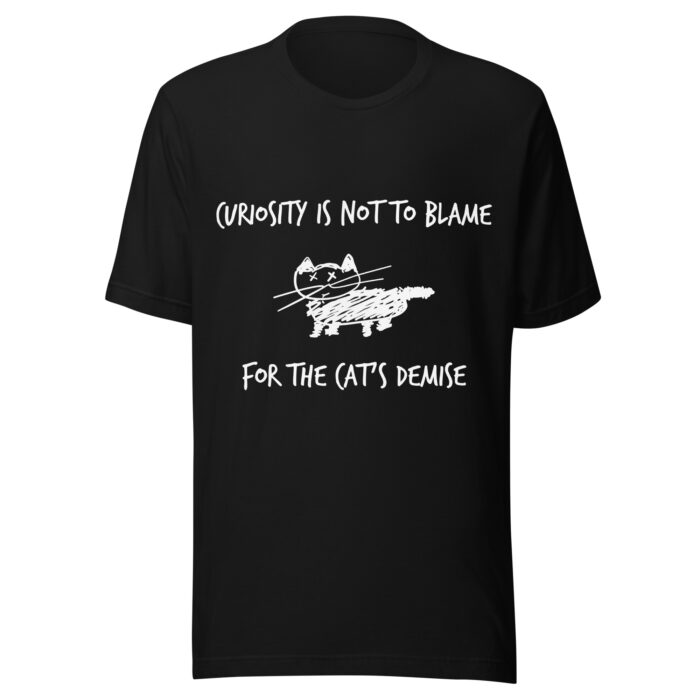 Curious Cat Black T-Shirt