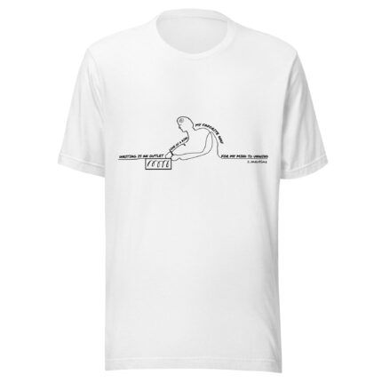 Writing White T-Shirt